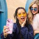 2 x Compatible for iPhone 14 Case, Pretty Butterfly Print Three-Dimensional Wave Clear Case for Girls Women, Soft Full Package Anti-Fall Cover for iPhone 14, White Butterfly