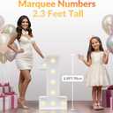 45th Birthday Decorations Marquee Numbers, 2.3FT Large Light up Number 45 for Birthday Decorations, Number 45 Light up Numbers for Party Anniversary Decor Sign
