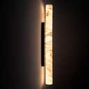 36" L Alabaster Modern Wall Sconces,Large Black Wall Lights Fixtures for Living Room Bedroom Bathroom Hallway Stairs