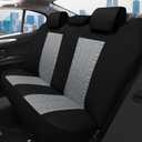 Pariitadin Car Seat Covers Full Set, Washable and Breathable Premium Cloth Automotive Vehicle Seat Cover for Car Interior, Universal Fit for Most Cars, Sedan, Truck, SUV(Black/Gray)
