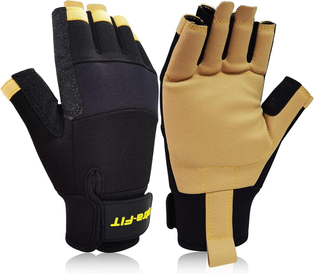 Professional Anti-Vibration Gloves,EN ISO 10819: 2013 / A1: 2019 Certified,Abrasion Resistant Mechanic Gloves (XX-Large, 7600)