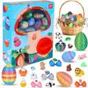 Prefilled Easter Eggs - Mini Vending Machine Dragon Eggs - 20 Surprise Gachapon Capsule Toys with 3D Printed Articulated Dragon Eggs Mystery Animals Inside - Gumball Prize Game for Boys Girls