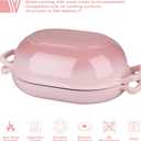 VORRINGARD Enameled Cast Iron Sourdough Bread Oven, Dutch Oven, Loaf Cast Iron Bread Pan for Homemade Bread Baking, Meatloaf Pan with Lid, 7QT, Pink