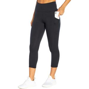 Balance Collection Women's Easy Eclipse High Rise Pocket Capri Legging, Medium