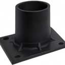 Solus S347-BK Pier Mount Adapter for 3'' Diameter Stub Post, Powder Coated & Non-Corrosive Aluminum, Easy Installation, Mounting Hardware Included, Black