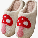 Mushroom Slippers Rainbow Slipper Heart Lover Slipper Home Slippers Indoor Slippers For Kids Women Men Girls Size: 12-13 Women/10.5-11.5 Men