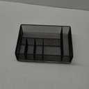 Dysanvica Metal Paper Plate Holder - Utensil Silverware Caddy for Kitchen Counter Cabinet Cutlery Flatware Organizer Storage Dispenser Box for Plastic Spoon Fork Plates Napkins Cup Party Camping Black