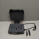 George Foreman Fully Submersible Grill, NEW Dishwasher Safe, Wash the Entire Grill, Easy-to-Clean Nonstick, Black/Grey (4-Serving)