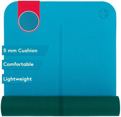 Manduka Begin Yoga Mat 68" - 5mm Cushioning | Comfortable, Lightweight & Reversible with Alignment Stripe | Budget-Friendly | 68 x 24 inches