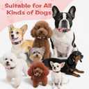 2 x Kazazoo Dog Collar Cute and Soft Nylon Puppy Collar Girl, Adjustable Dog Collars for Medium Large Dogs, Sweet Heart-L