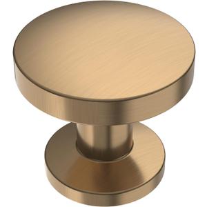 9BUILD 10 Pack Champagne Bronze Cabinet Knobs - 1.2 Inch Round Drawer Knobs for Kitchen & Dresser Drawers