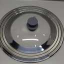 WishDirect Universal Lid for Pots Pans and Skillets  One Lid Fits All 8.2512 Inch Pots Frying Pans Skillets Woks, Replacement Pot Lid with Upgraded Heavy Duty Heat Resistant Silicone Handle, Gray