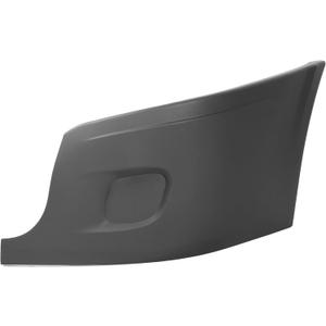 HECASA Front Bumper End Cap Compatible with 2008-2017 Freightliner Cascadia Bumper Cover End Corner Extension W/O Fog Light Holes Black - Driver Side