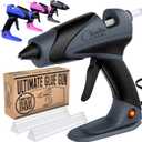Full Size Hot Glue Gun Kit for Construction, DIY & Crafts, Chandler Tool High Temp Large Glue Gun with Stand-Up base & 12 Glue Sticks, Perfect for Home Repair, Arts & Crafts, (Grey/Black)