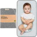 KeaBabies Portable Diaper Changing Pad, Easy Wipe Clean - Foldable Waterproof Baby Changing Mat for Diaper Bag, Compact, Lightweight, 25x13 Newborn, Infant, Baby Changer Travel Essential (Classic Gray)