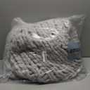 Bigacogo Chunky Knit Throw Blanket for Couch, 40x60 inches, 100% Hand Knitted with Thick Jumbo Chenille Yarn, Cozy Soft Large Rope Knot Cable Crochet Blankets for Sofa Bed Living Room, Light Grey