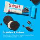 think! Protein Bars, High Protein Snacks, Gluten Free, Kosher Friendly, Cookies and Crme, Nutrition Bars, 2.1 Oz per Bar, 10 Count (Packaging May Vary) (EXP 02/07/27)