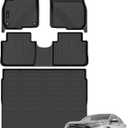 Auxko All Weather Floor Mats Upper Cargo Mat Fit for Honda CR-V 2017-2022 (Include Hybrid) TPE Liners Accessories All Season Guard Odorless Anti-Slip Floor Mats Cargo Mat for Honda CRV 2017-2022 Black