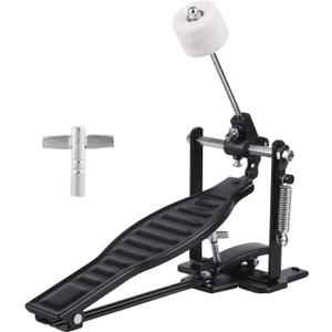 Drums Pedal Black Aluminum Alloy Children Rack Drums Pedal Set with Drum Beater Stick & Drum Key