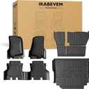 Floor Mats & Cargo Liner & Seatback Mat Fit for 2018-2026 Jeep Wrangler JL Unlimited 4-Door - Custom Fit TPE Floor Liners, Door Sill Guards, Trunk Mat - Full Interior Protection