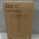 EKO Nova Sensor Trash Can, 21 Gallon/80 Liter Stainless Steel Rectangular Touchless Motion Sensor Trash Can, Matte Metallic