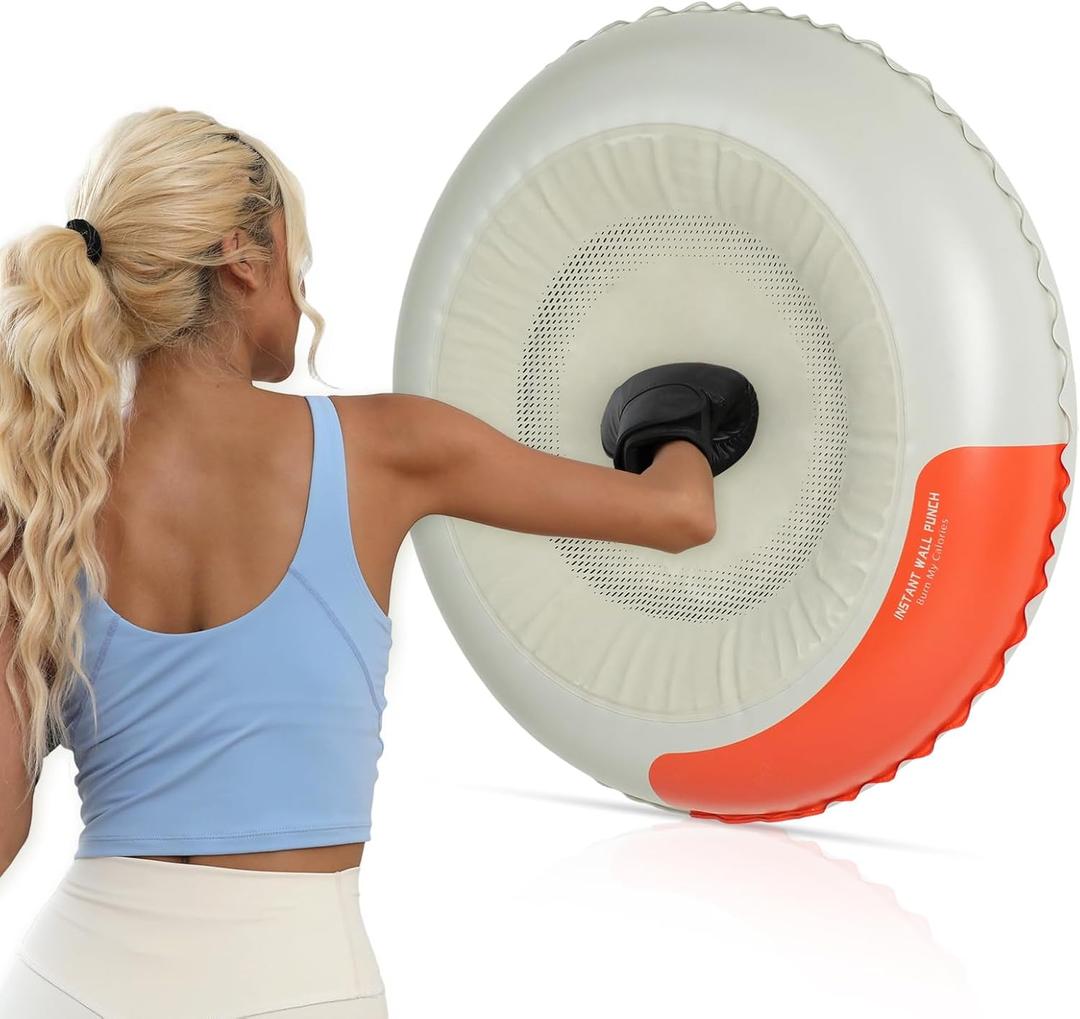 PKKO Punching Wall Target Bag | Adjustable Height, Silent, Anti-Slip | Home Use (Adult & Kids Universal) | Stress Relief Training Equipment (white)