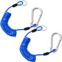 2PC 6Ft Blue Trailer Breakaway Cable RV Brake Away Emergency Brake Cable