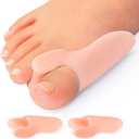 Bunion Cushion Protector, 10 Packs of Bunion Corrector Pads with Separator for Big Toe, Gel Shield for Foot Pain Relief, Calluses, Corns - Beige