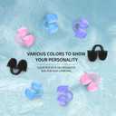 Nose Plugs for Swimming Silicone Swim Nose Clip Adult Hree-Layer Mushroom Head Waterproof Surfing Nose Plug (with Storage Box) Nose Clip for Swimming Suitable for Diving, Surfing