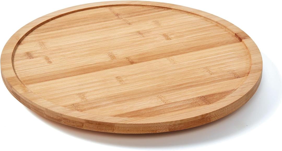 Copco Versatile 14-Inch Bamboo Lazy Susan: Cabinet Storage, Table Turntable, and Charcuterie Serving Solution - Stylish, Durable, and Perfectly Sized