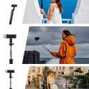 Portable Phone Stand,40 inch Selfie Stick with Remote and Singe Light Compatible for iPhone Android