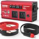 500W Power Inverter for Vehicles,DC 12V to 110V AC,4 x 2.4A USB Ports car Plug in Adapter Outlet with 1 Cigarette Lighter Ports car Power Inverter