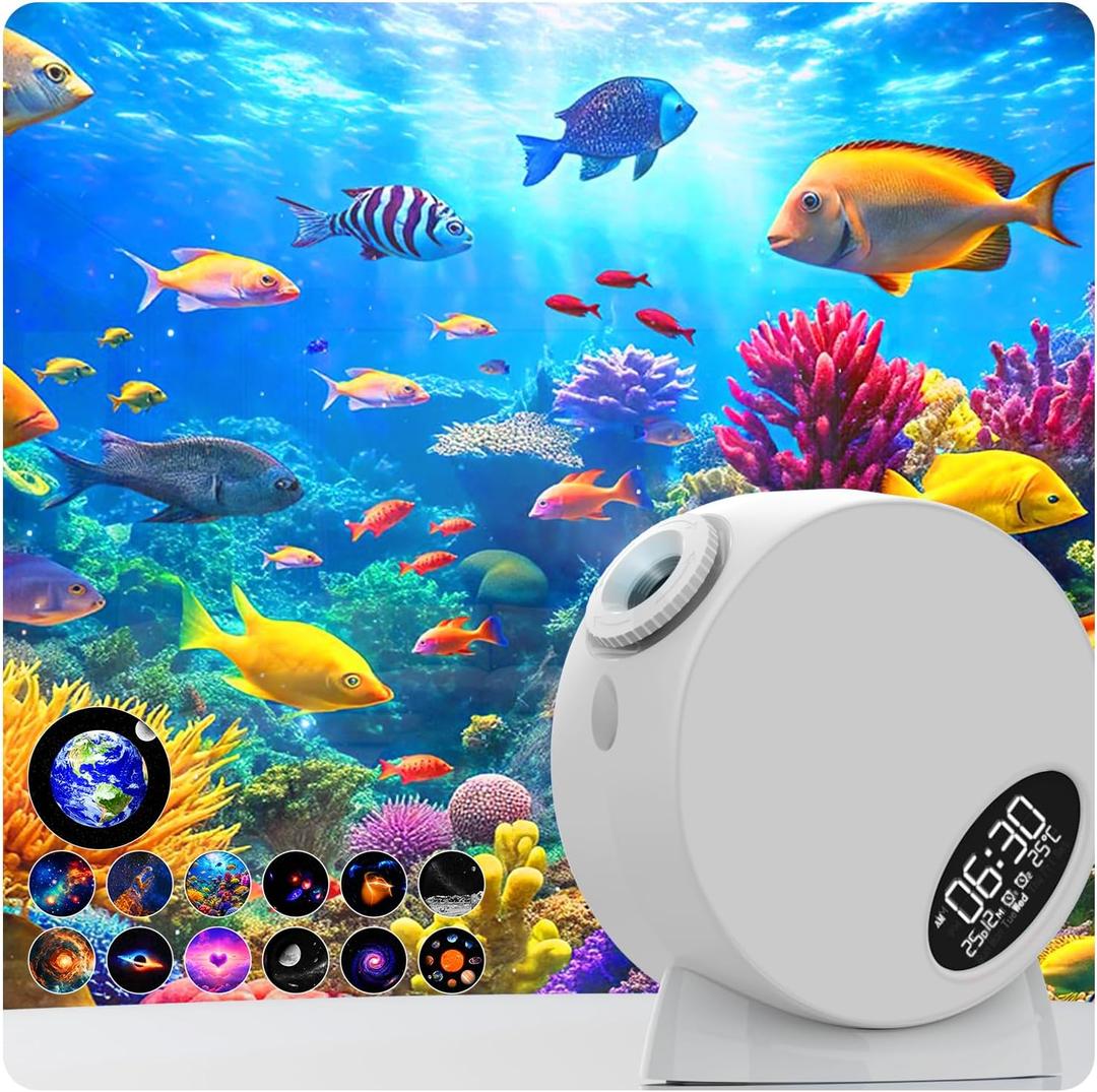 Syslux Galaxy Projector, Planetarium Star Projector, Bedroom Night Light, Rotatable Nebula Projector lamp, 4K Replaceable 13 HD Galaxy Discs, for Kids Adults Bedroom Decor Birthday
