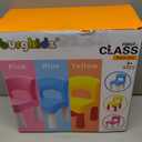 Plastic Kids Chair, Durable and Lightweight, 9.3" Height Seat, Indoor or Outdoor Use for Toddlers Boys Girls Aged 2+ (Pink)