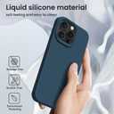 for iPhone 15 Pro Case Liquid Silicone Slim Shockproof Protective Cover 6.1 Inch Anti-Scratch Drop Protection,Cobalt Blue