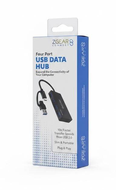 ZGEAR 4 Port USB Data Hub