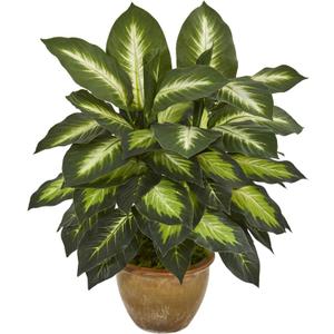Nearly Natural Dieffenbachia Artificial Plant in Ceramic Planter