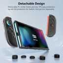 Switch 2 Case for Nintendo Switch 2 Model 2025, Dockable Cover Hard PC Protector Case for Switch 2 Grips, Switch 2 Console and Accessories with Thumb Stick Caps