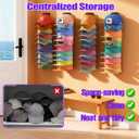 2 x AXU 2 Pack Hat Organizer for Baseball Caps, Hat Rack for Wall (Black)
