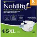 4-5xl Adult Diapers for Women and Men - 8 Bariatric Disposable Briefs with Tabs and Stretchable Side Panels - 100% Breathable with Maximum Absorbency