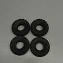 WEFEINO RC Beadlock Wheels and Tires 4Pcs 1.0" Micro Crawler Tires for Axial SCX24 90081 Deadbolt 1/ 24 RC Crawler Car (Titanium, 54mm)