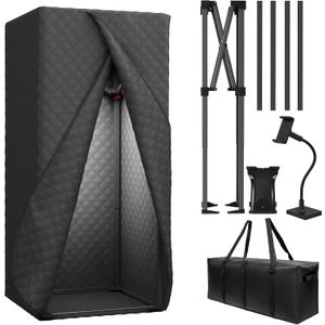 Portable Recording Booth for Home Studio, Soundproof Vocal Booth with Travel Bag for Voiceovers, Podcasts, Streaming and Music Recording