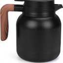 42oz Thermal Coffee Carafe,Insulated Thermal Pitcher,Stainless Steel Insulated Coffee Carafes Urn For Keeping Hot/Cold Beverage Water Drink Tea Coffee Dispenser (Black)