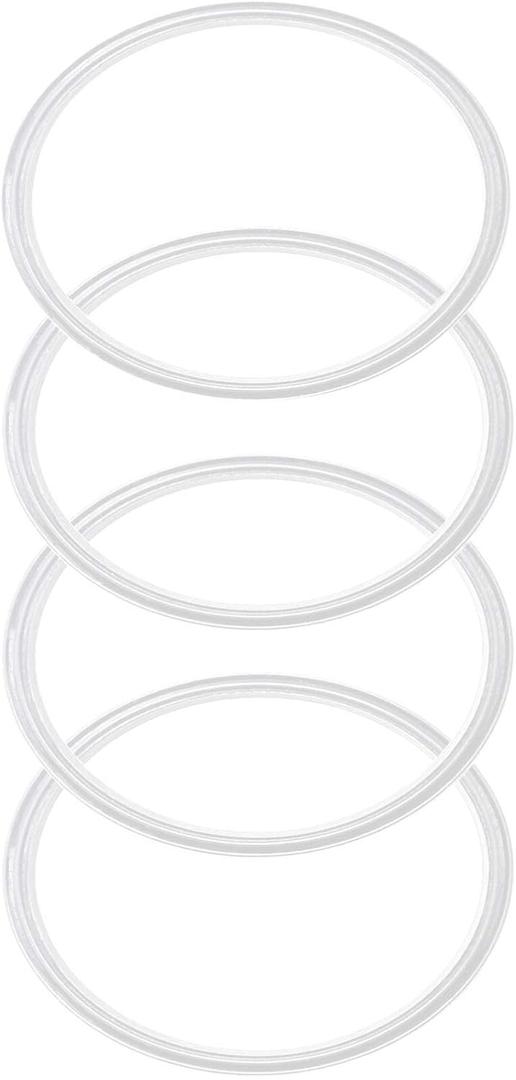 4 Pack - 30 oz Replacement Rubber Lid Ring, 3.7 Inch Diameter Gasket Seals, White Lid Gasket Rings for Insulated Stainless Steel Tumbler fits Yti, Ozark Trail, Beast and Renowned Brands