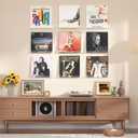 upsimples 12 Pack Vinyl Record Wall Mount Shelves, 12" Vinyl Holder for Album Record Storage & Display, Clear Acrylic Floating Shelves for Wall Decor, Kids Bookshelf, Magazine Rack, Picture Ledge