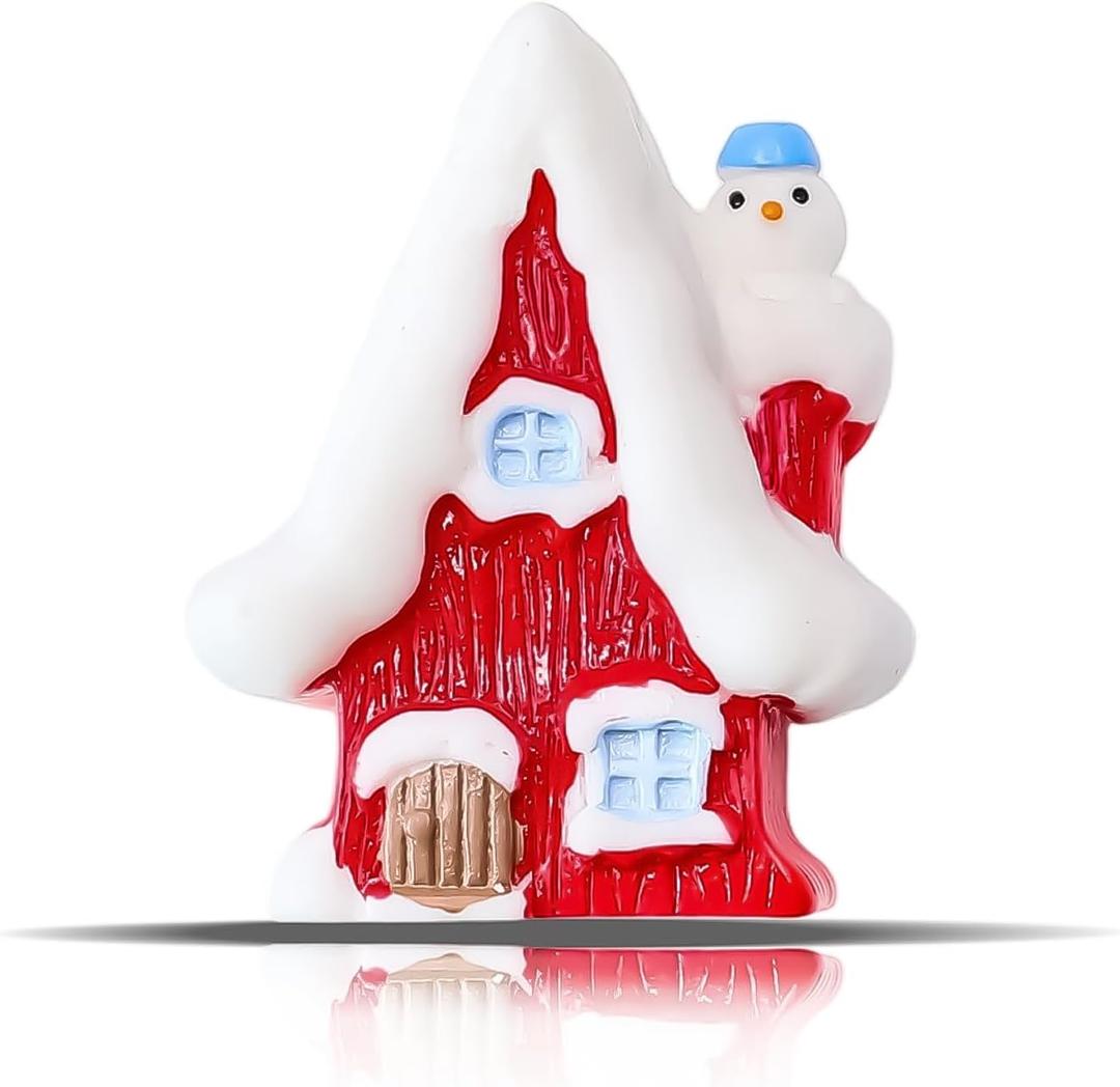 Christmas Fridge Magnets, Cute House Christmas Refrigerator Magnets with Snowman Designs, Funny Winter Xmas Red Magnet for Fridge Home Kitchen Party Decorations (Style5)