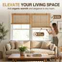 HIAPES Bamboo Blinds for Interior Window, Bamboo Shades for Indoor Windows, Custom Size, Easy Install Roller Shades for Indoor Window and Outdoor Patio