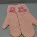 Paris Hilton Oven Mitt Set with Iconic That's HOT Design, Heat Resistant Pot Holders Featuring Non-Slip Textured Silicone Grips, 2-Piece Set, Pink