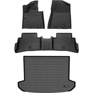 All Weather Floor Mats & Cargo Liner Set for 2017-2022 Kia Sportage (Gas ONLY) Full Set Accessories (Cargo Tray in Upper Deck Position)