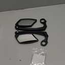 Handlebar Bike Mirror, Scratch Resistant Glass Lens, Adjustable and Rotatable Safe Rearview Bicycle Mirror (D:Silver Lens for 1PAIR)